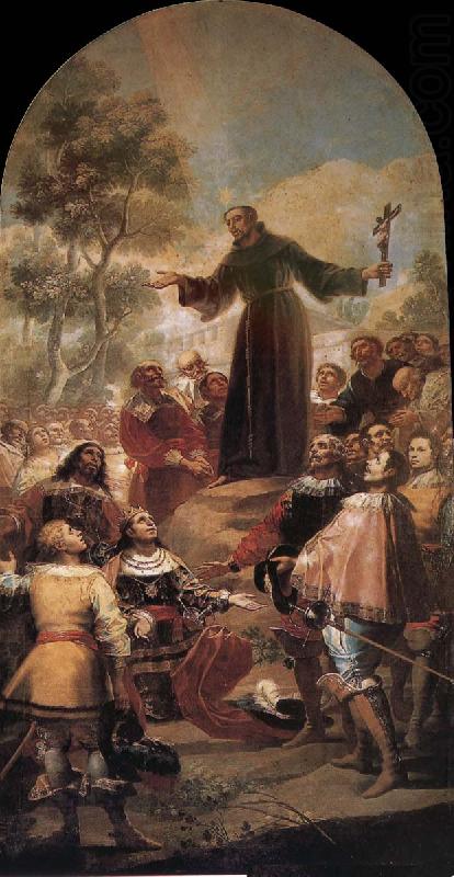 Francisco Goya St Bernardino of Siena preaching before Alfonso V of Aragon china oil painting image